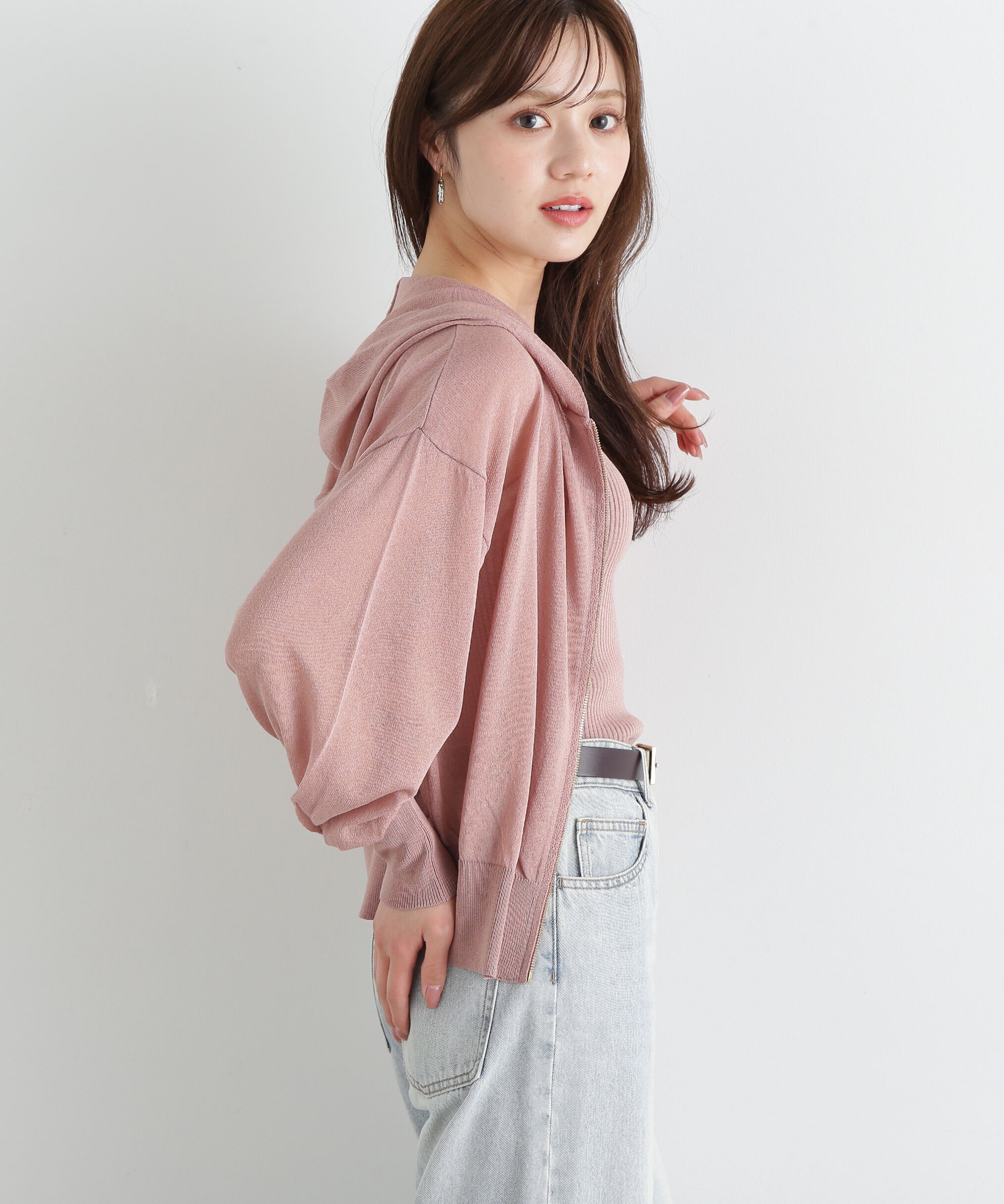 PROPORTION BODY DRESSING「シアーニットパーカーアンサンブル」|ニット・セーター|