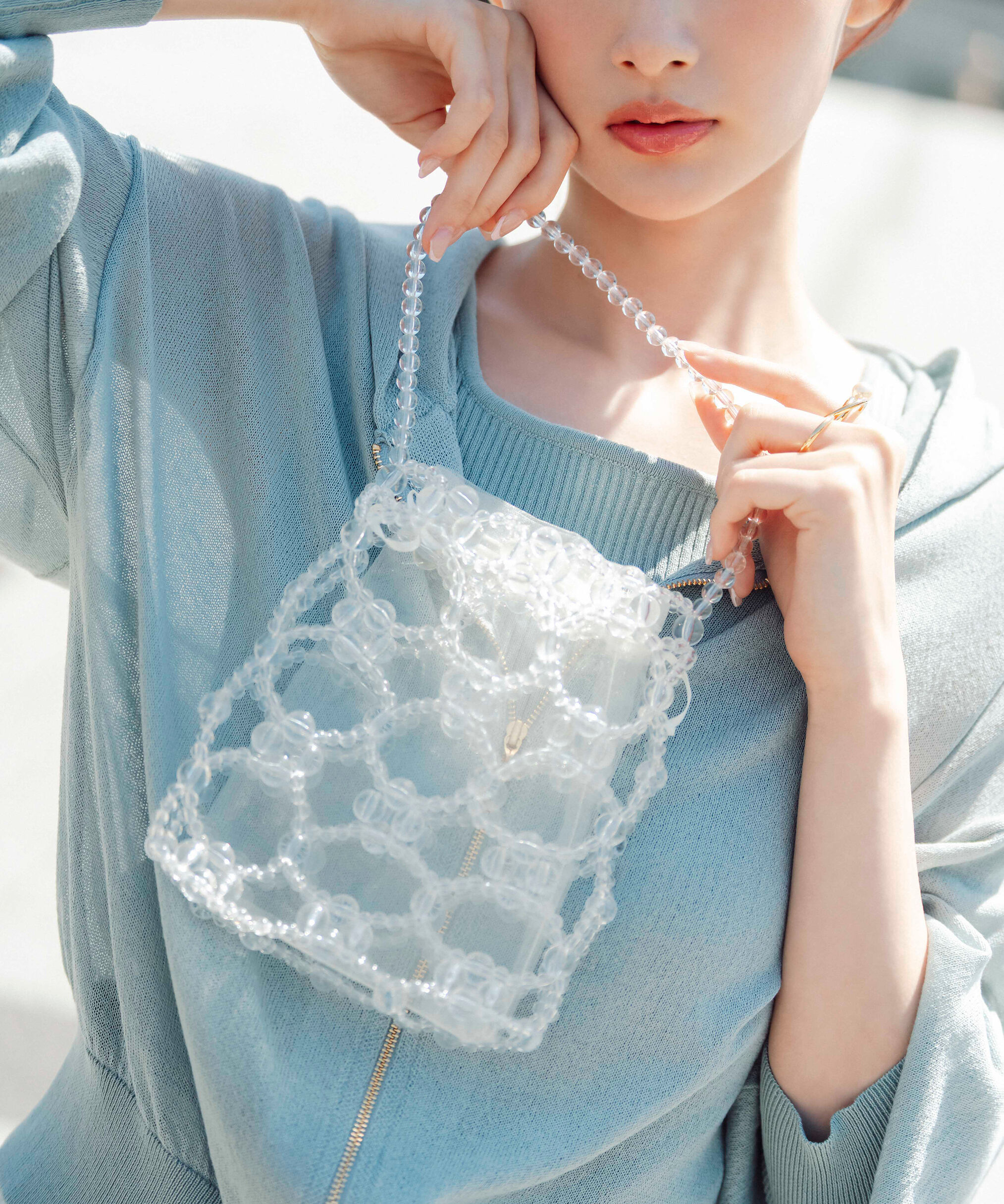 PROPORTION BODY DRESSING「シアーニットパーカーアンサンブル」|ニット・セーター|