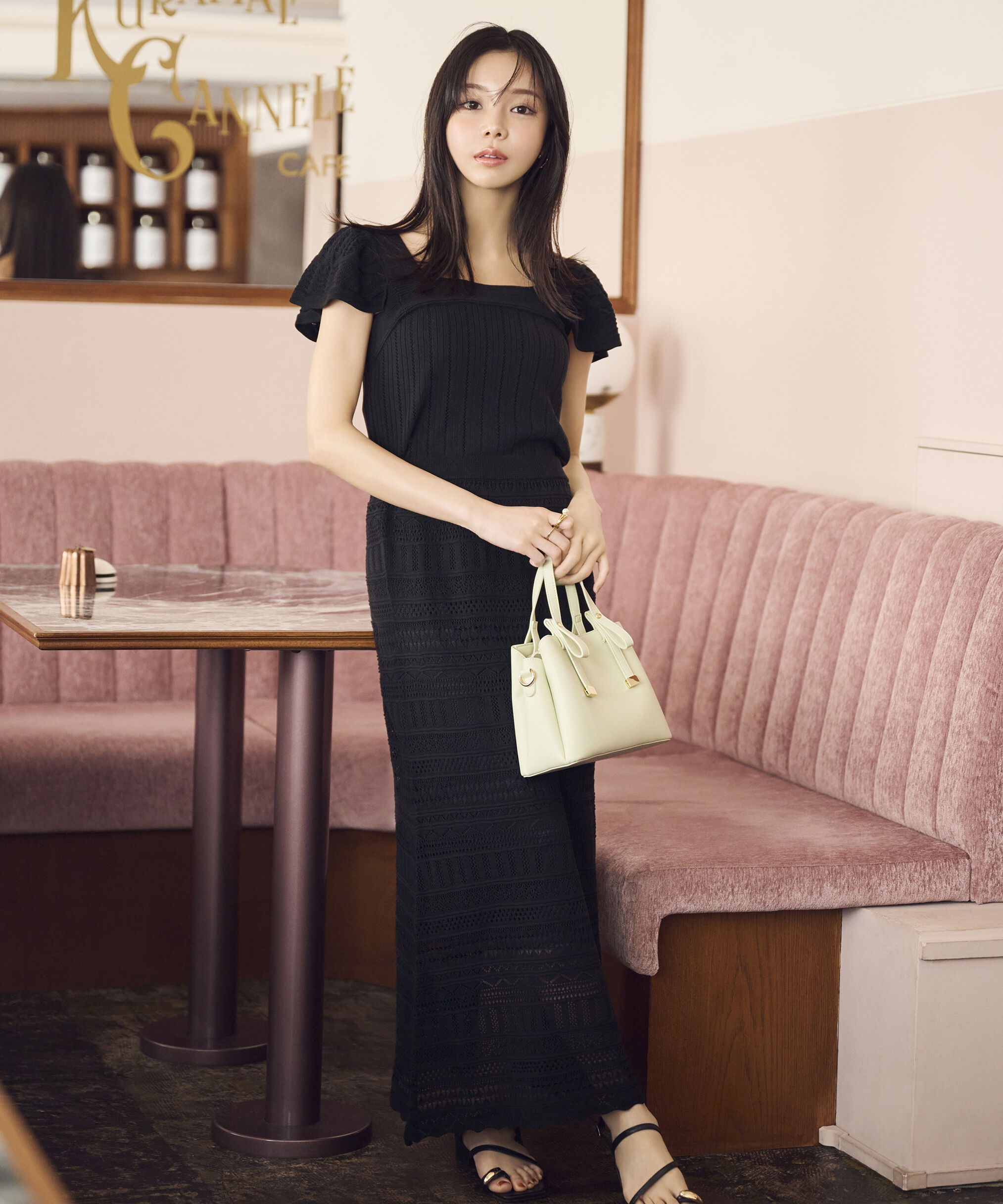 PROPORTION BODY DRESSING「透かし編 SETUP」|ワンピース|ブラック