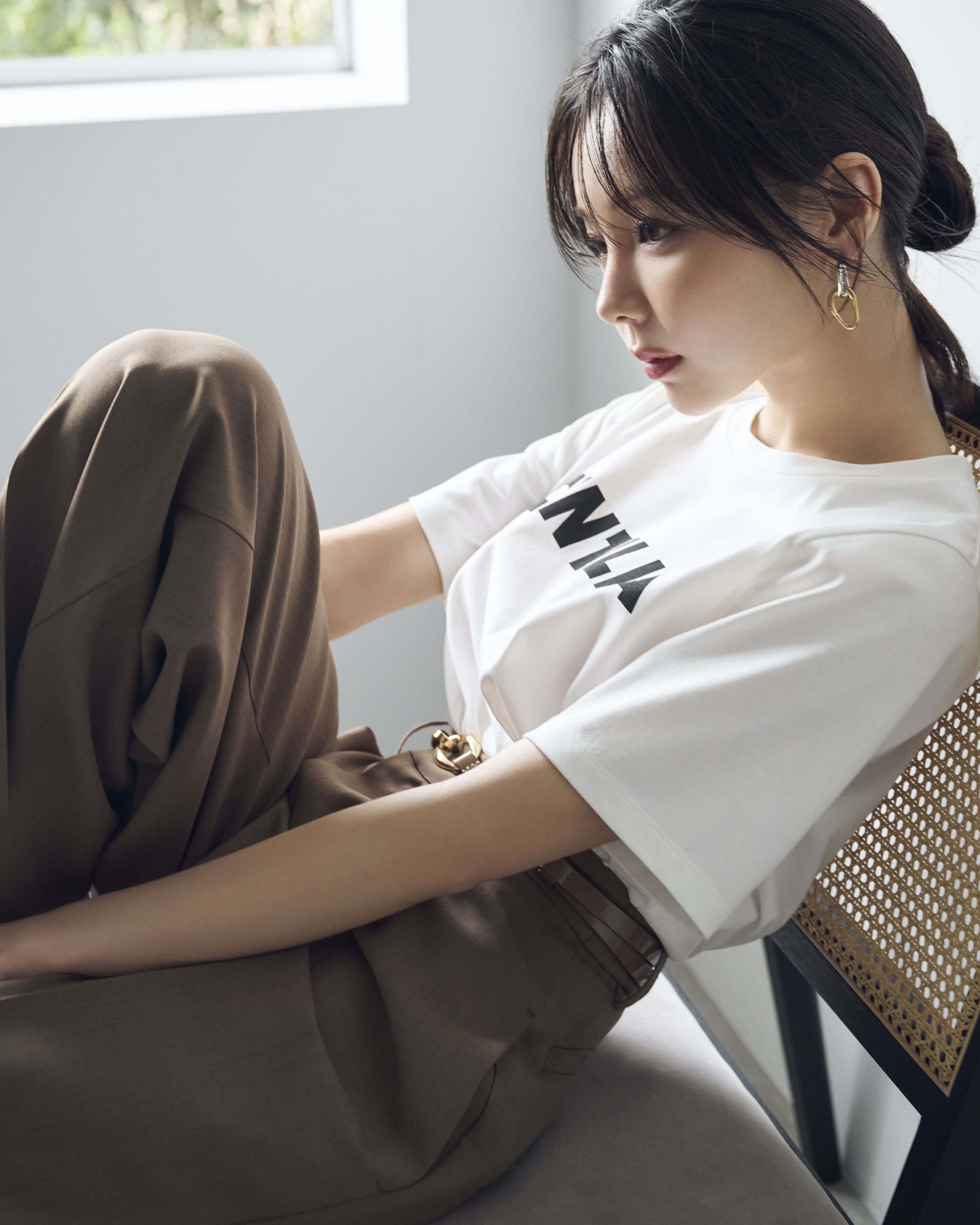 PROPORTION BODY DRESSING「＜ウォッシャブル＞ゴシックロゴTシャツ」|Tシャツ・カットソー|