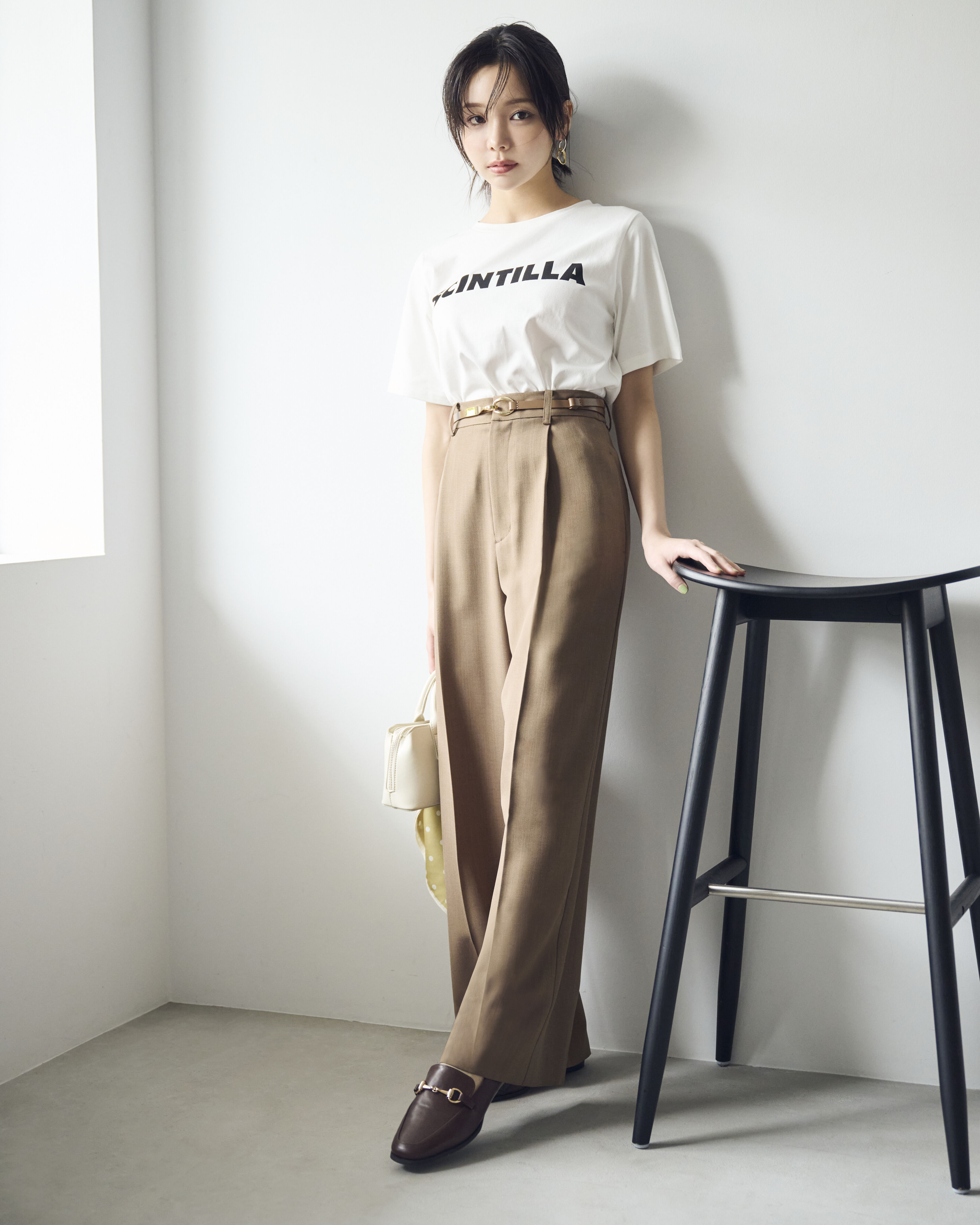 PROPORTION BODY DRESSING「＜ウォッシャブル＞ゴシックロゴTシャツ」|Tシャツ・カットソー|