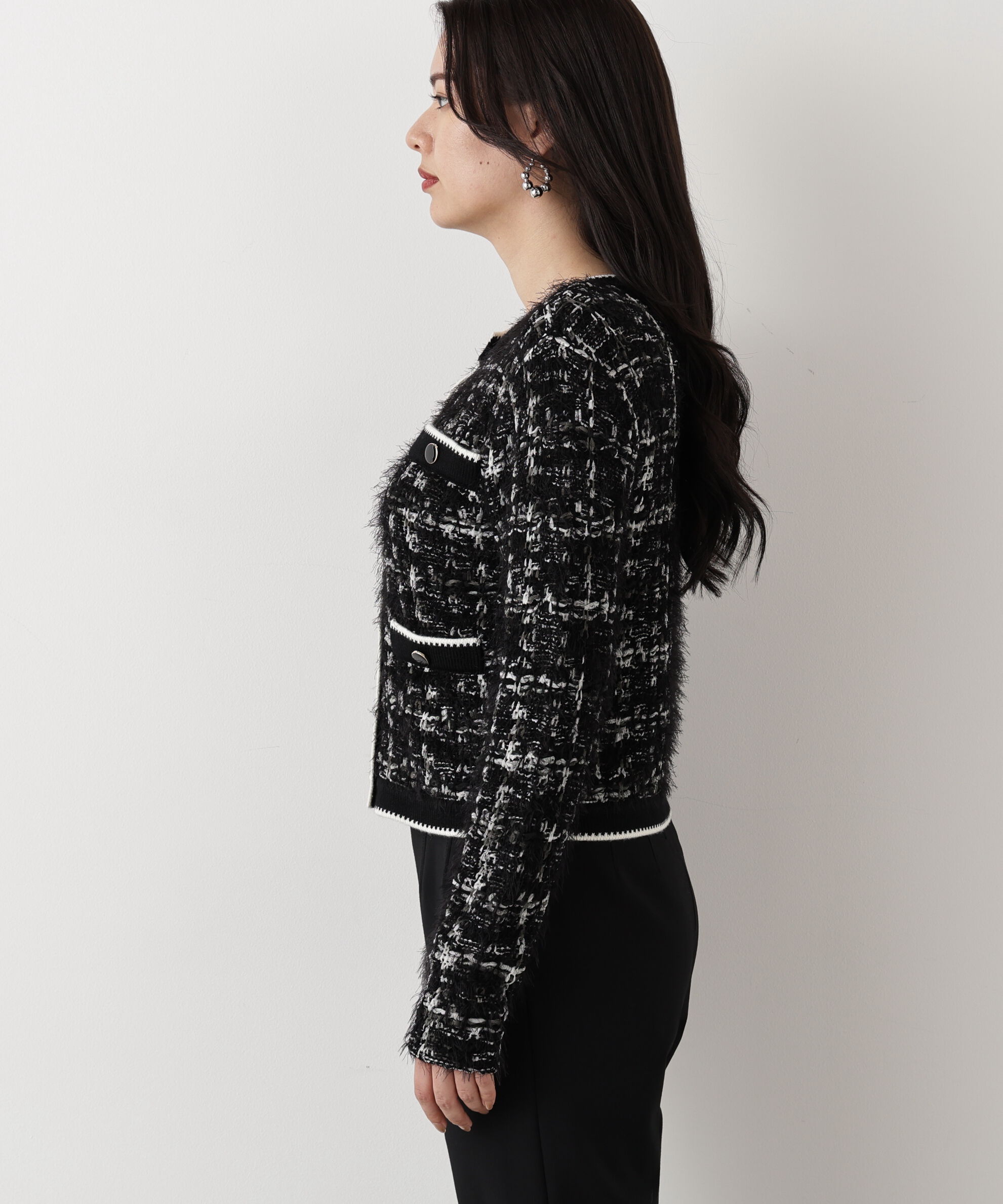  「◆フェザーヤーンツイードニットジャケット」|その他|