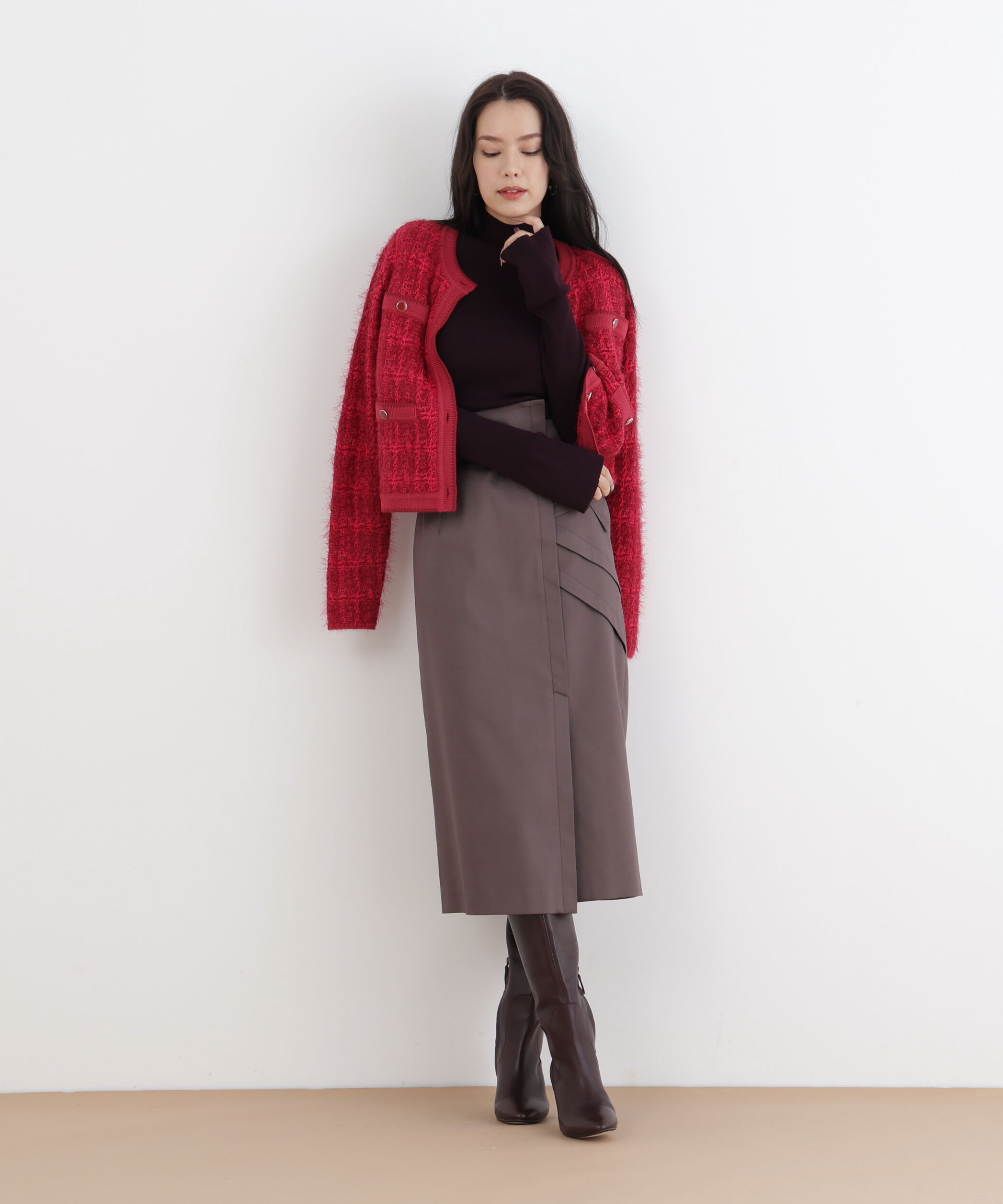  「◆フェザーヤーンツイードニットジャケット」|その他|