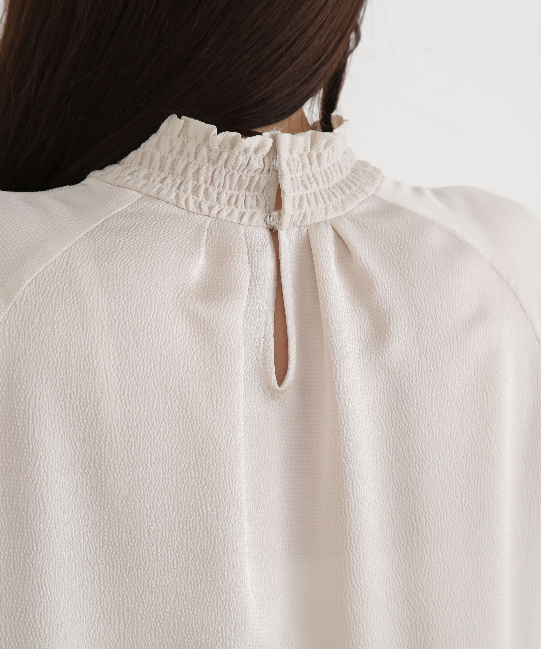  「◆シャーリングネックギャザーブラウス」|シャツ・ブラウス|