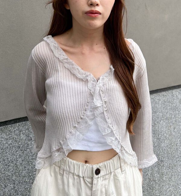 archives「７Ｓレーストリミングカーディガン」|カーディガン|