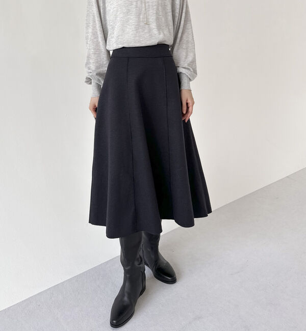 Doux archives「ニードルデクフレアスカート」|スカート|BLACK