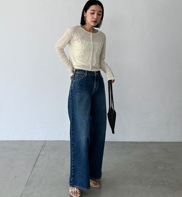 Doux archives「コード刺繍シアーカットソーカーディガン」|Tシャツ・カットソー|