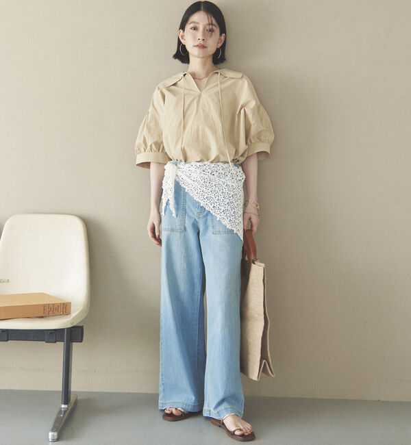 Doux archives「ビッグカラースキッパーブラウス」|シャツ・ブラウス|