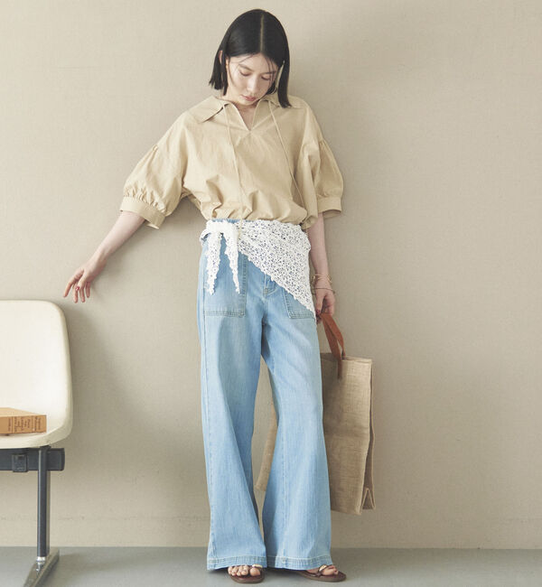 Doux archives「ビッグカラースキッパーブラウス」|シャツ・ブラウス|