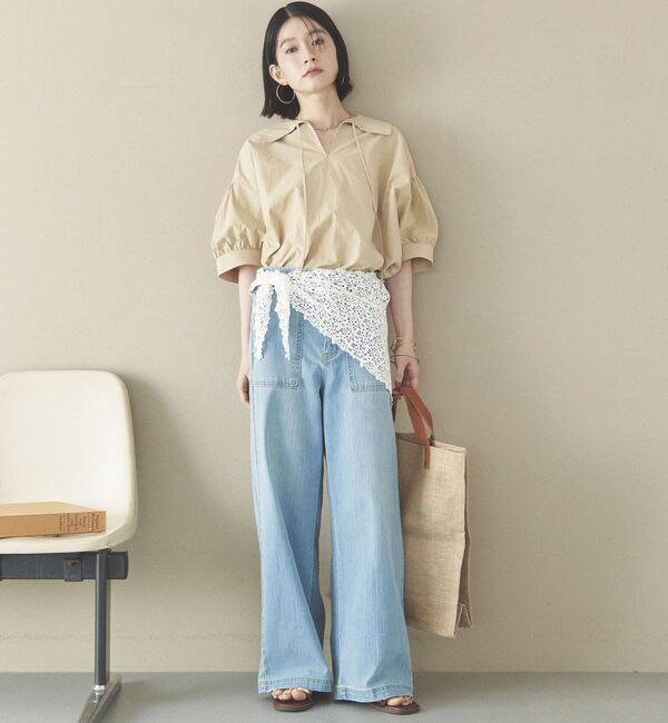 Doux archives「ビッグカラースキッパーブラウス」|シャツ・ブラウス|