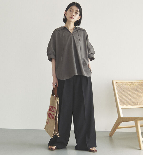 Doux archives「ビッグカラースキッパーブラウス」|シャツ・ブラウス|