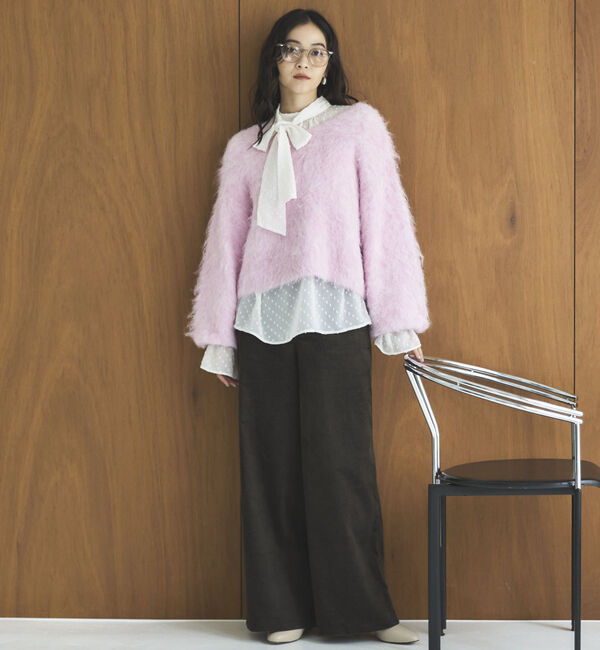 Doux archives「ドットシフォンボウタイブラウス」|シャツ・ブラウス|