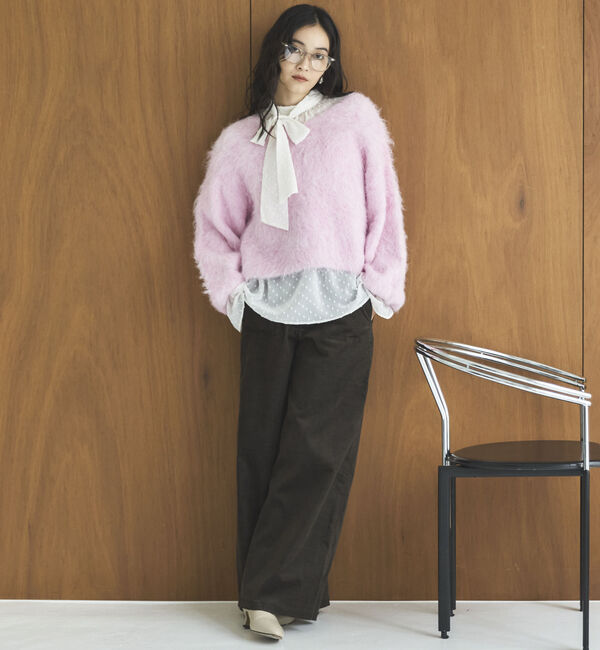 Doux archives「ドットシフォンボウタイブラウス」|シャツ・ブラウス|