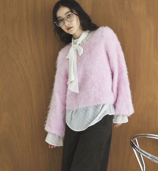 Doux archives「ドットシフォンボウタイブラウス」|シャツ・ブラウス|