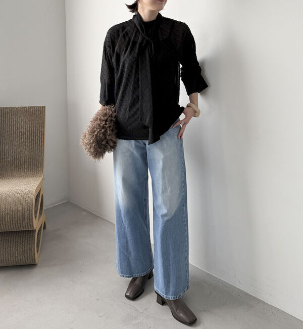 Doux archives「ドットシフォンボウタイブラウス」|シャツ・ブラウス|