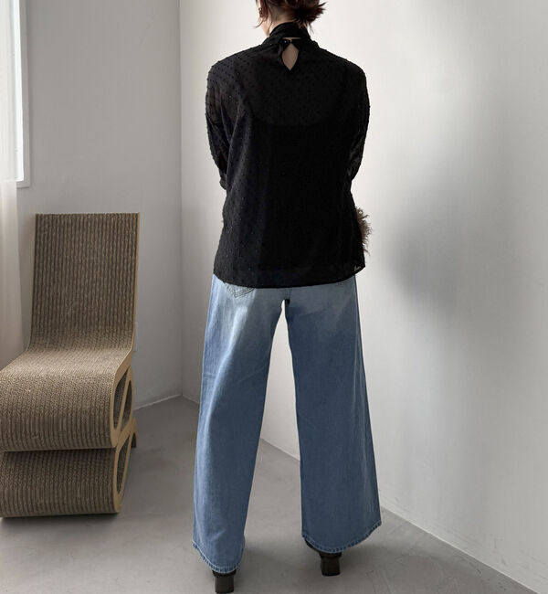 Doux archives「ドットシフォンボウタイブラウス」|シャツ・ブラウス|