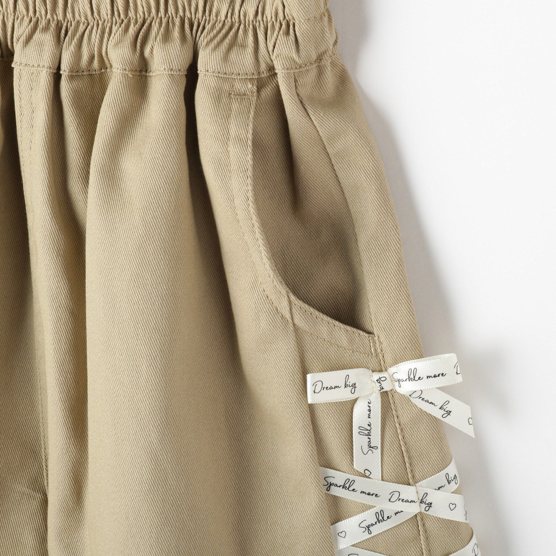 SHOO･LA･RUE「【100-150cm】大人ぽい着こなしに サイドレースアップ ショートパンツ」|キュロット|