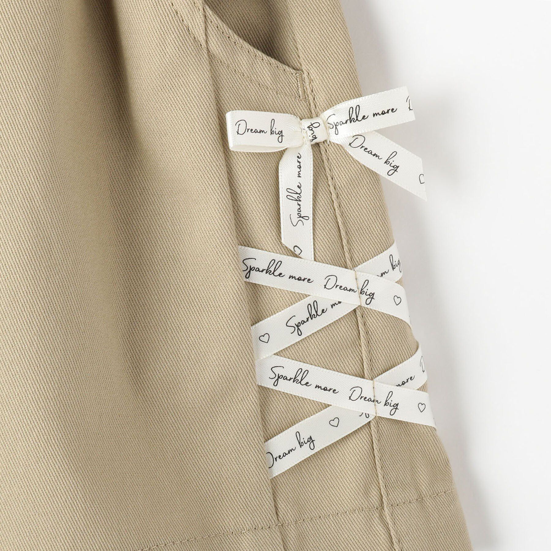 SHOO･LA･RUE「【100-150cm】大人ぽい着こなしに サイドレースアップ ショートパンツ」|キュロット|