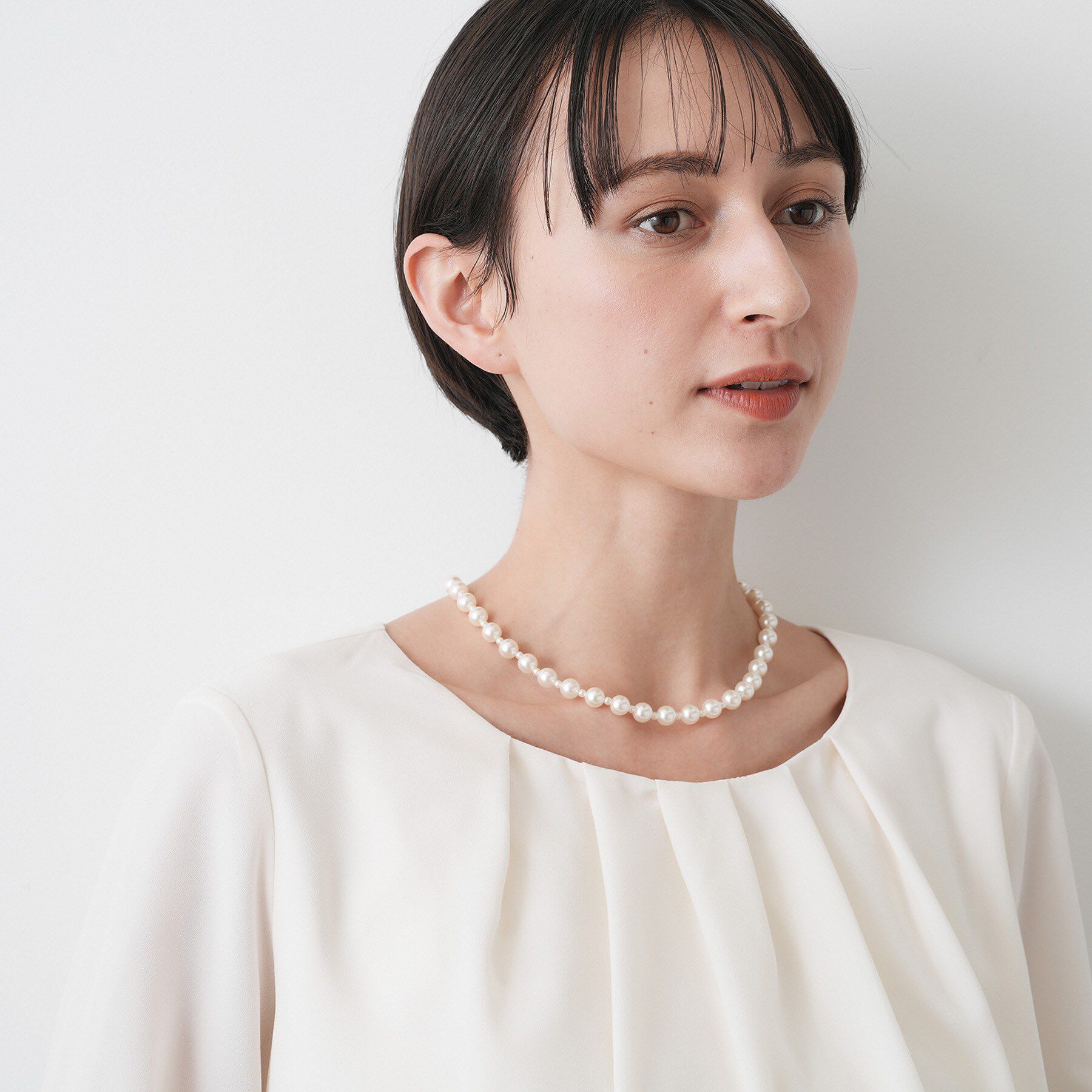 Dessin「【入卒／セレモニー】パール調ショートネックレス」|ネックレス|