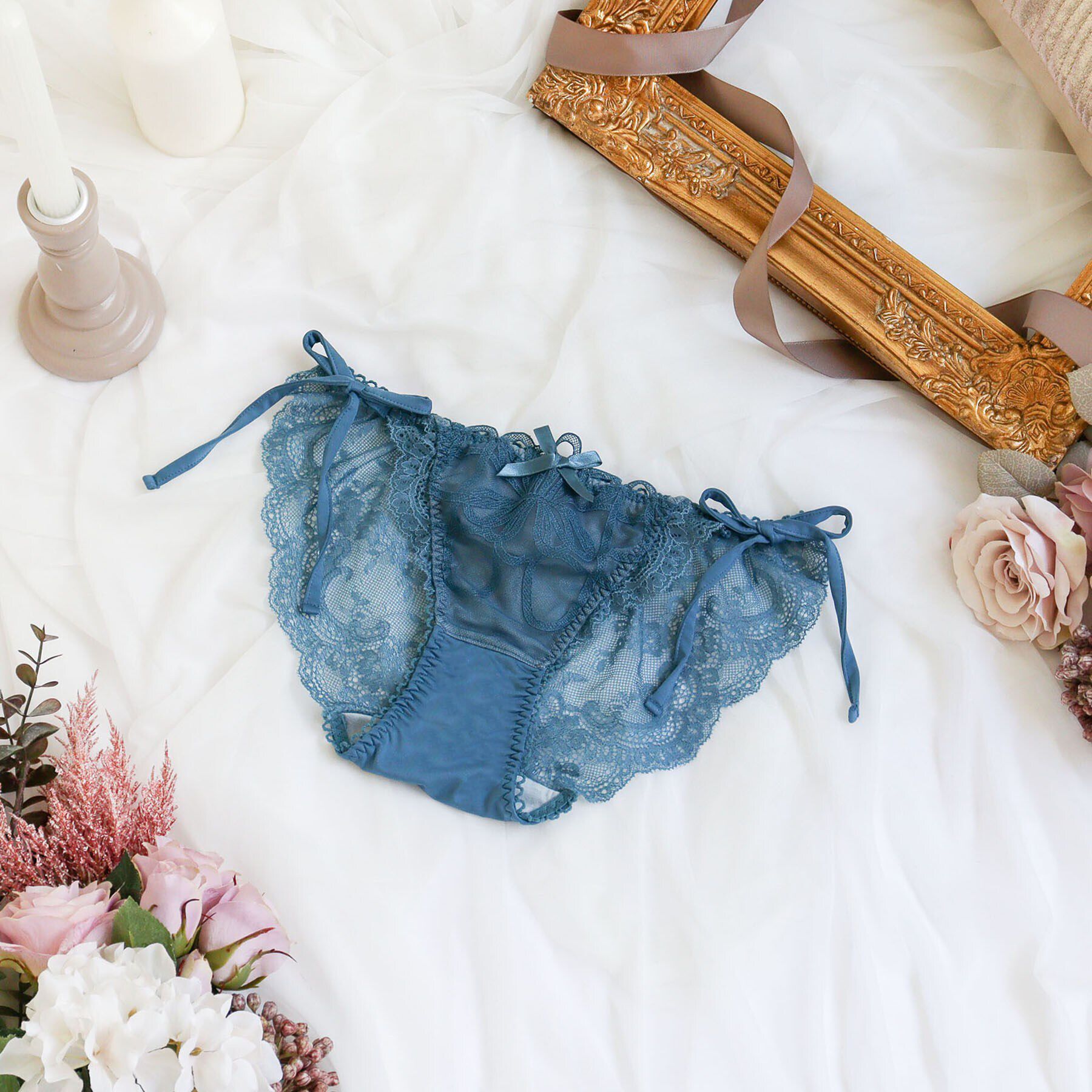 Risa Magli「レネイ リボンショーツ」|インナー|ブルー(092)