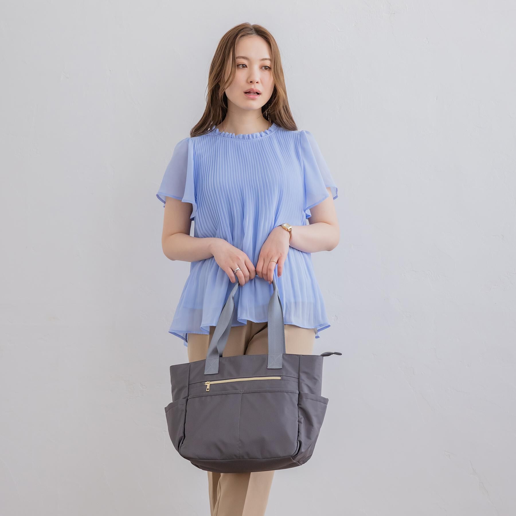 ITS&rsquo;DEMO「【A4対応／11ポケット】両面撥水A4トート」|トートバッグ|