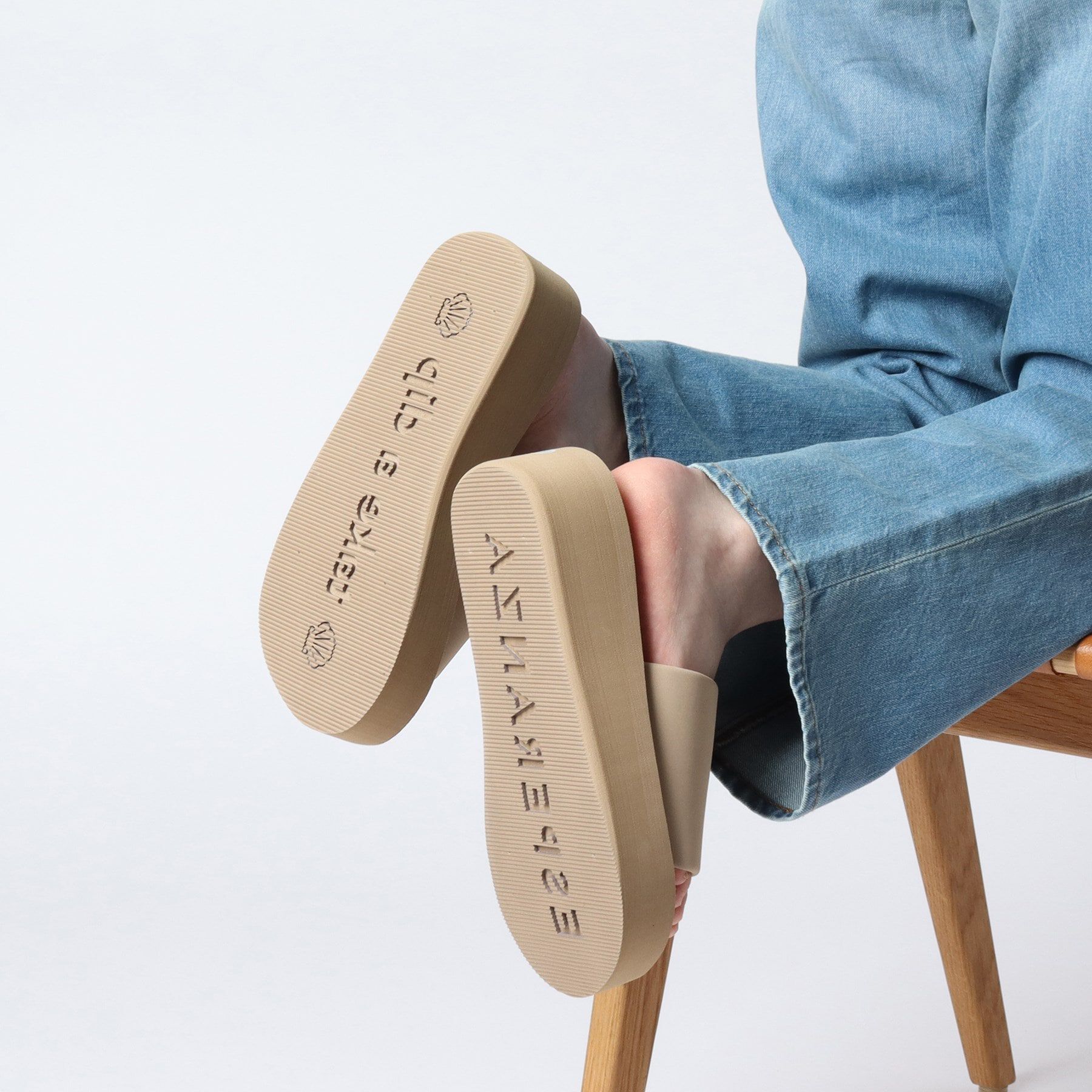 ESPERANZA「厚底メッセージスライドビーサン」|サンダル|