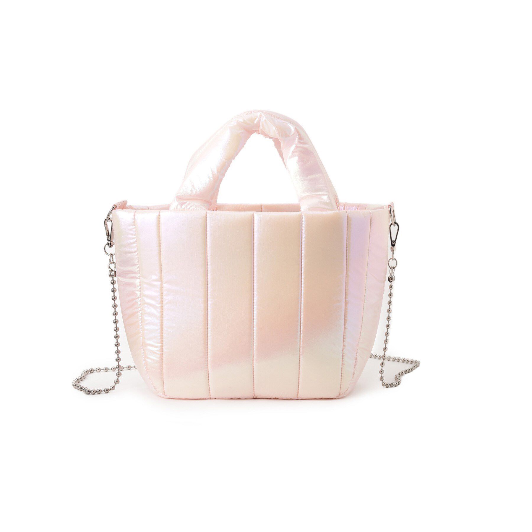 Ober Tashe「メタリックショルダーバッグ2WAYトート」|トートバッグ|ピンク(072)
