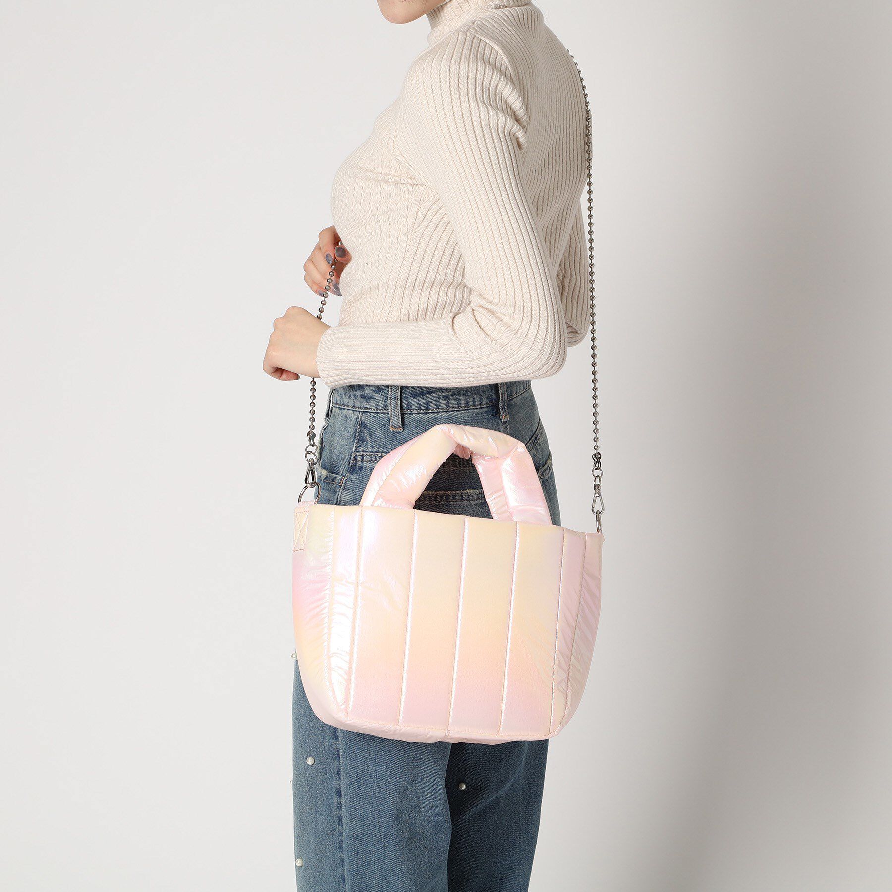 Ober Tashe「メタリックショルダーバッグ2WAYトート」|トートバッグ|