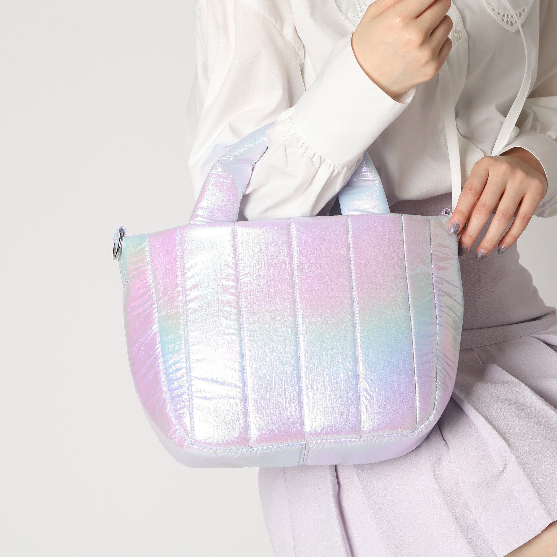 Ober Tashe「メタリックショルダーバッグ2WAYトート」|トートバッグ|