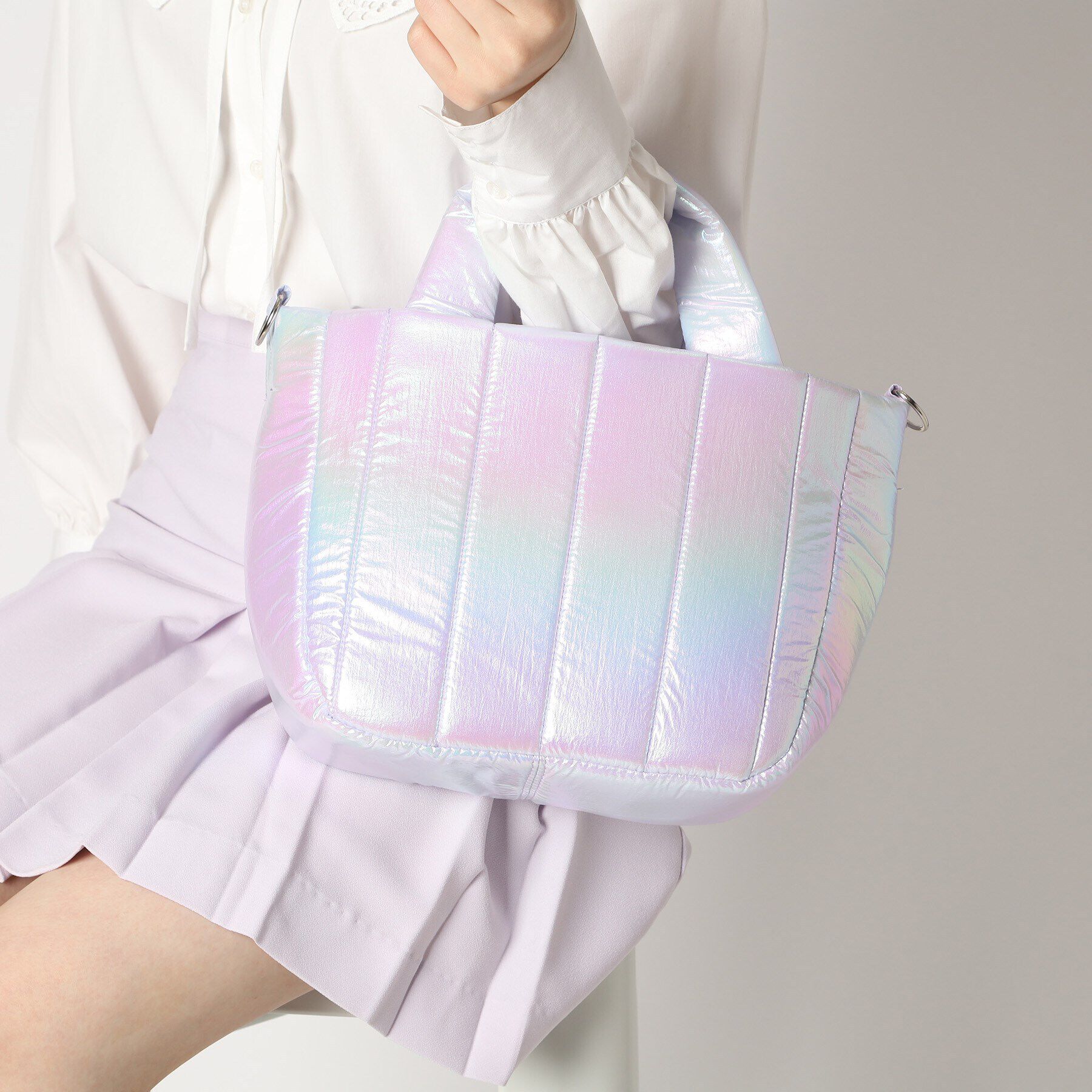 Ober Tashe「メタリックショルダーバッグ2WAYトート」|トートバッグ|