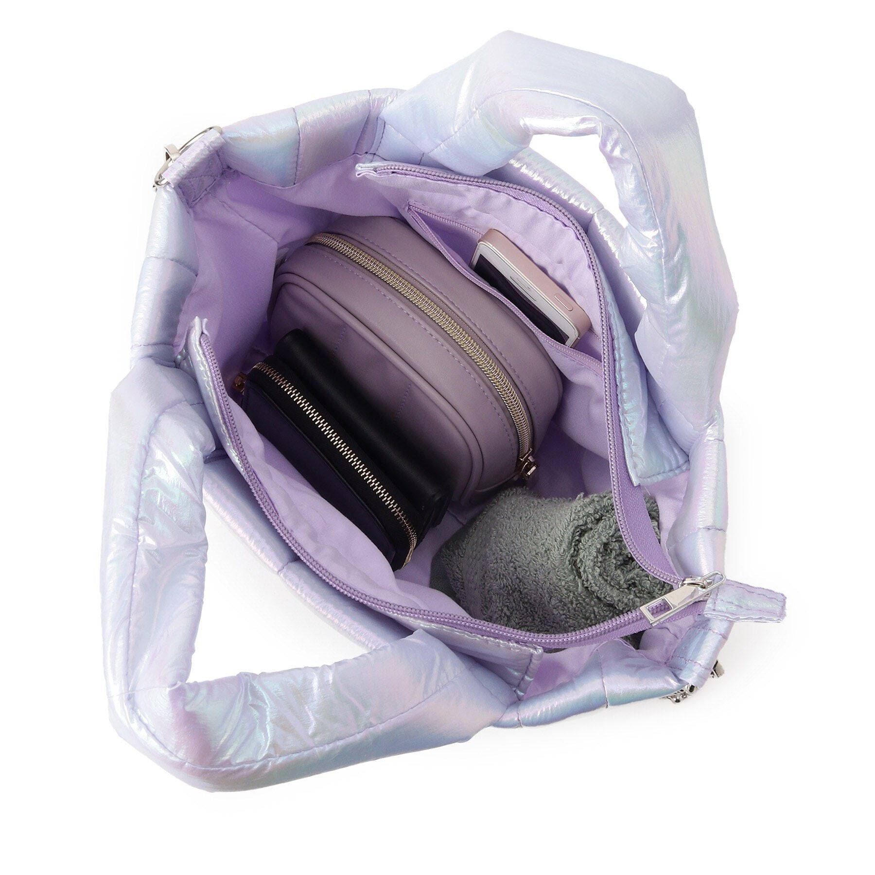 Ober Tashe「メタリックショルダーバッグ2WAYトート」|トートバッグ|