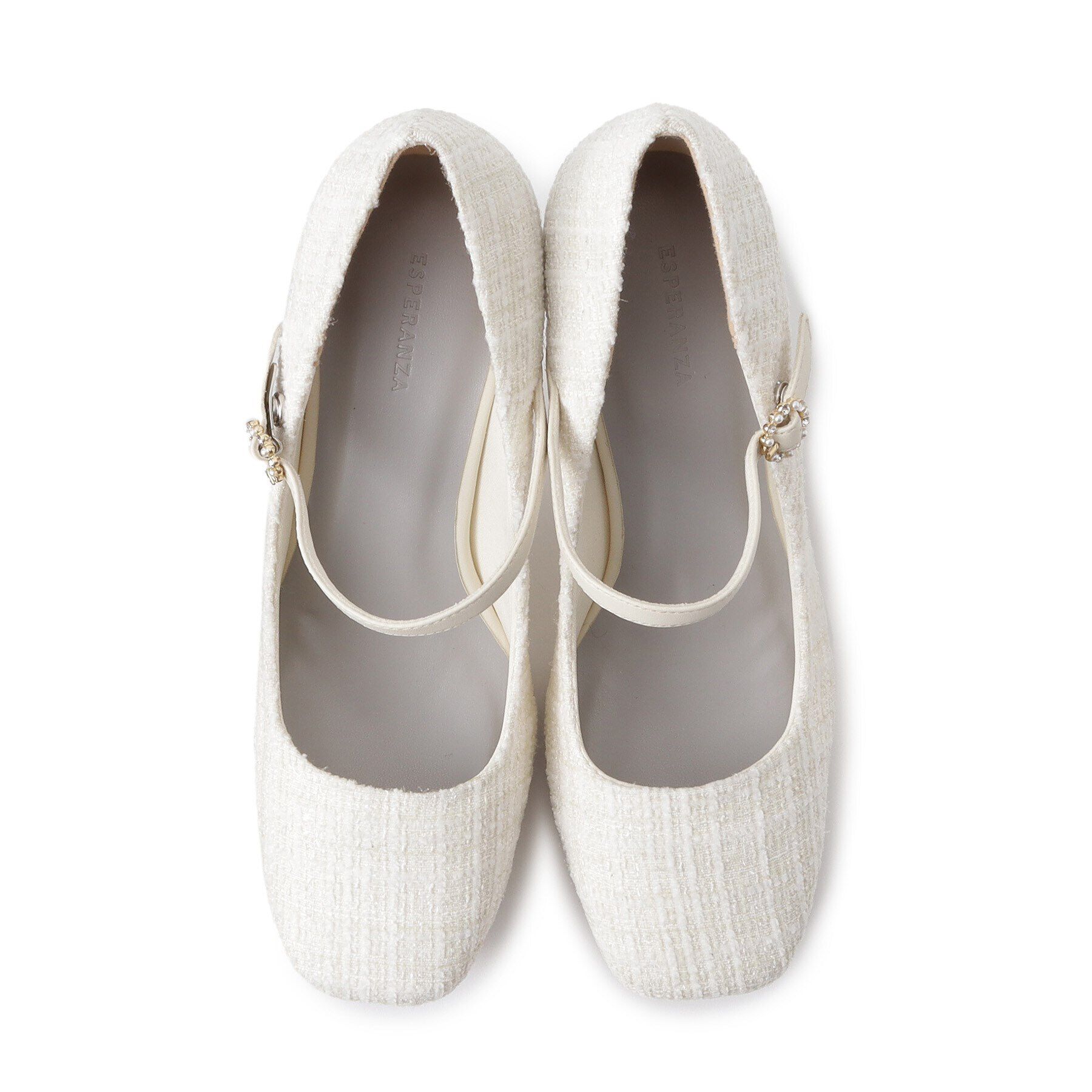 ESPERANZA「スクエアトゥプラットフォームパンプス 結婚式二次会 パーティー24SS」|パンプス|