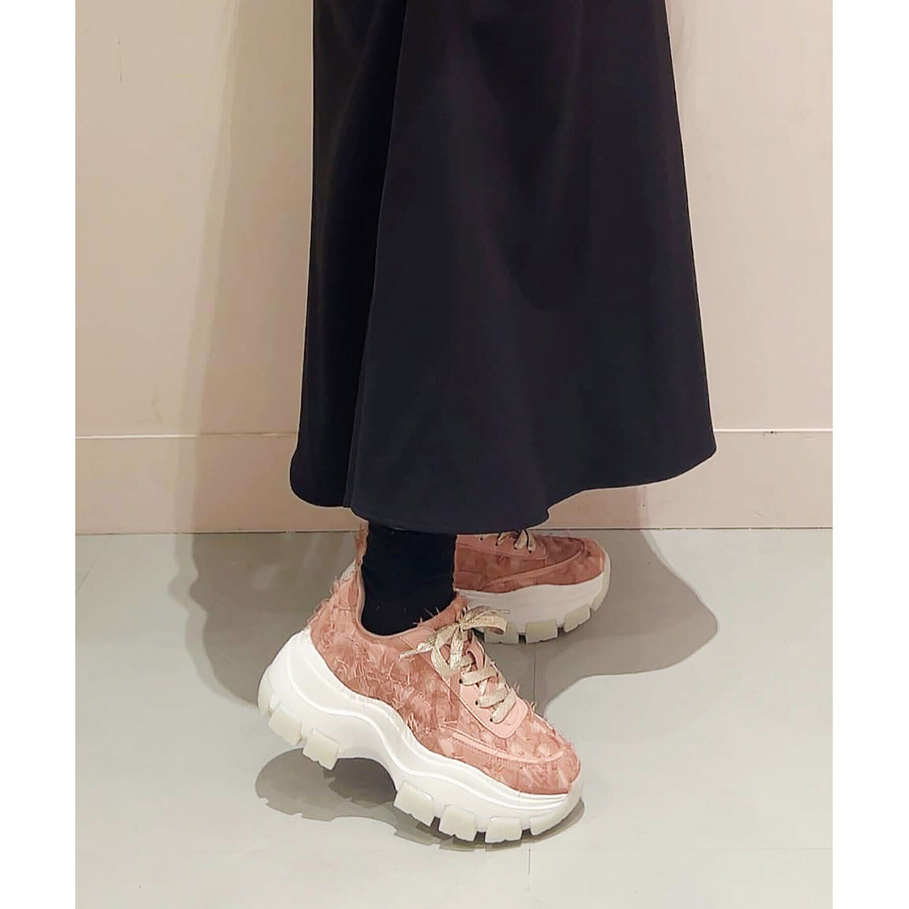 ESPERANZA「ふわふわクッションフリンジスニーカー 24SS」|スニーカー|