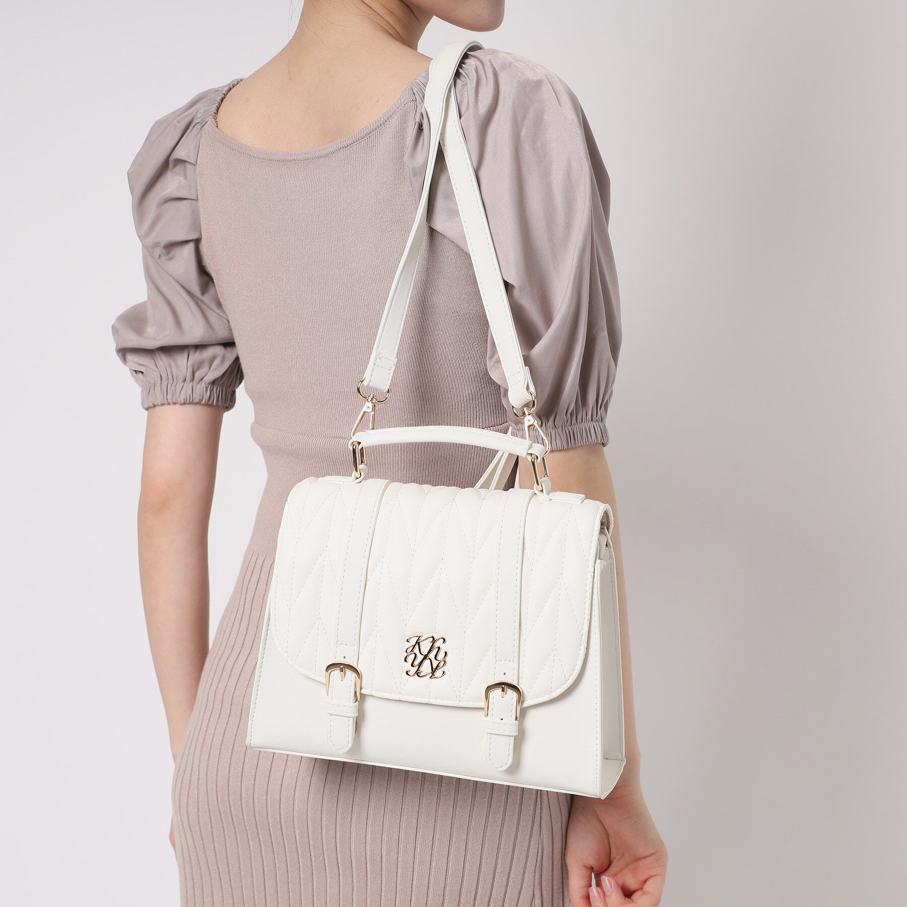 Ober Tashe「プレート付きキルティング3WAYサッチェル」|リュック|