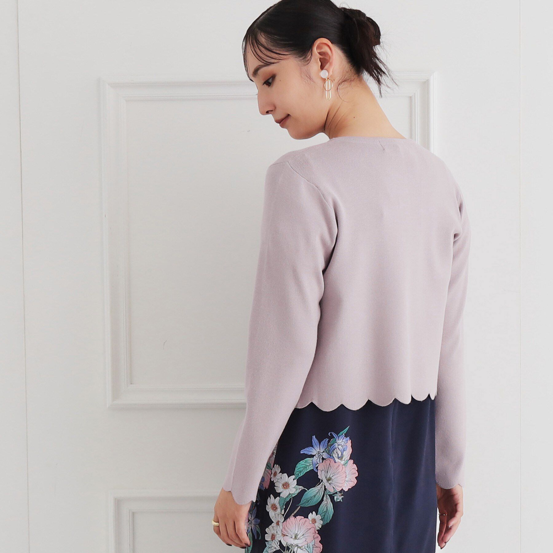 SunaUna「【ワンピース合わせにおすすめ!／大人気】スカラップニットボレロ」|ニット・セーター|