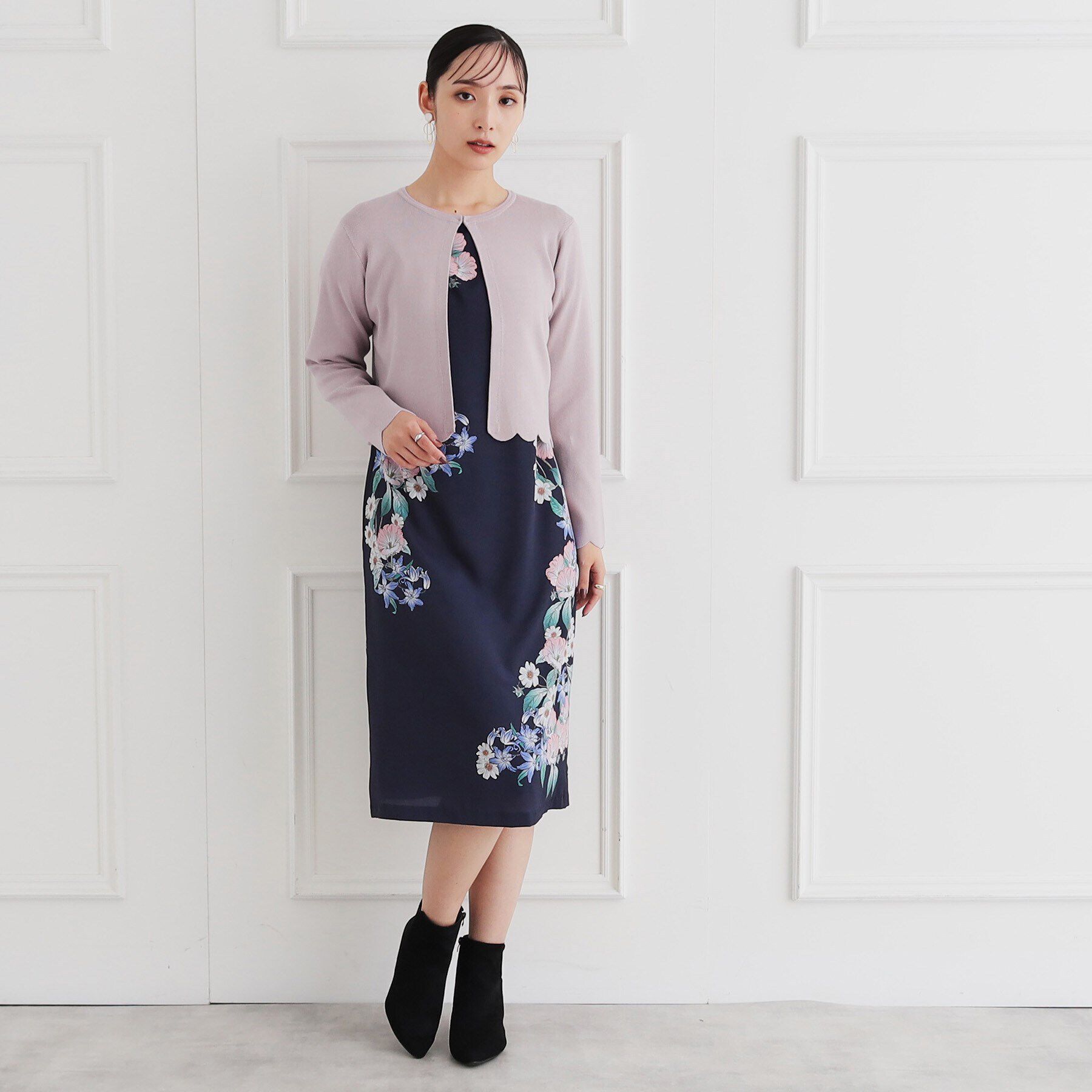 SunaUna「【ワンピース合わせにおすすめ!／大人気】スカラップニットボレロ」|ニット・セーター|