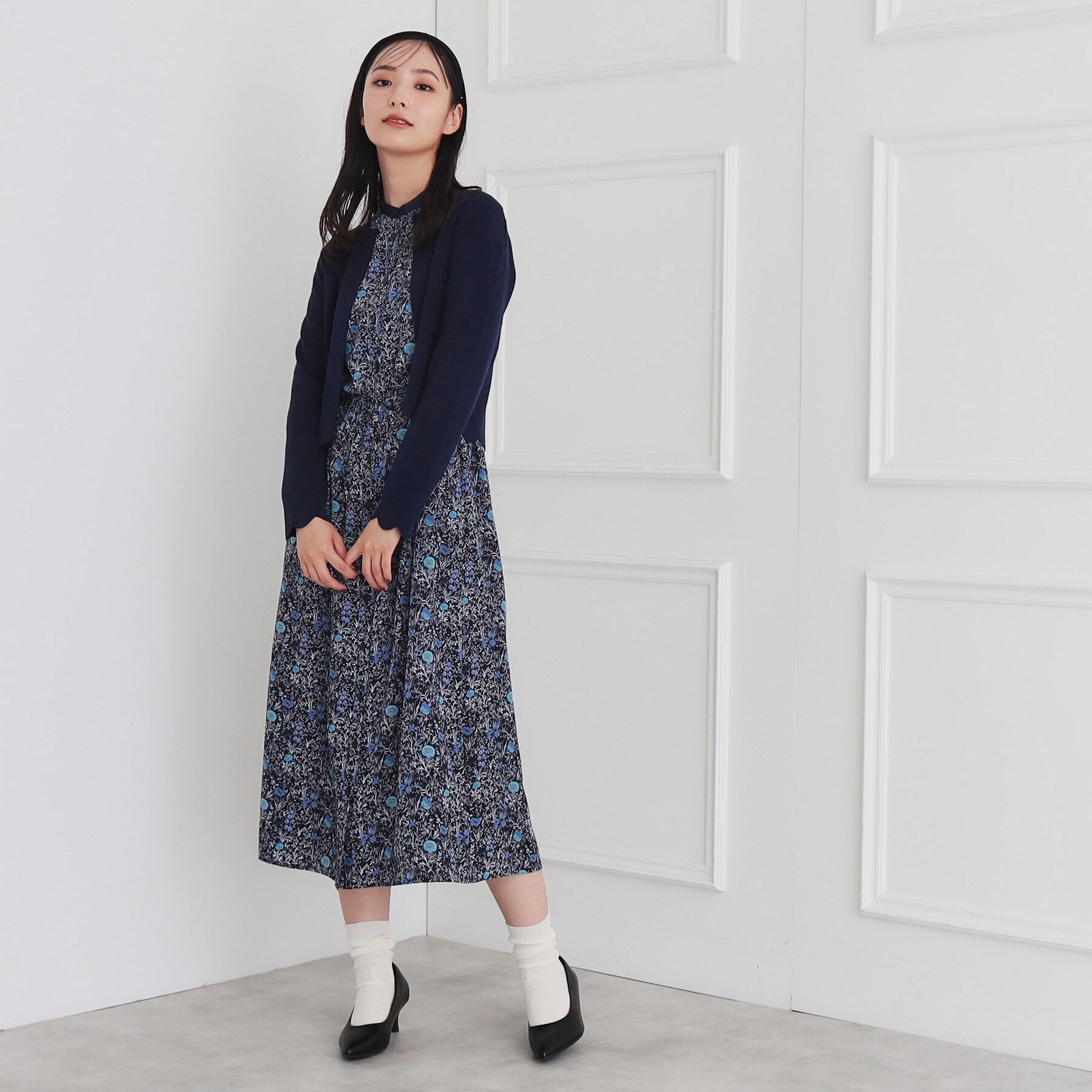 SunaUna「【ワンピース合わせにおすすめ!／大人気】スカラップニットボレロ」|ニット・セーター|