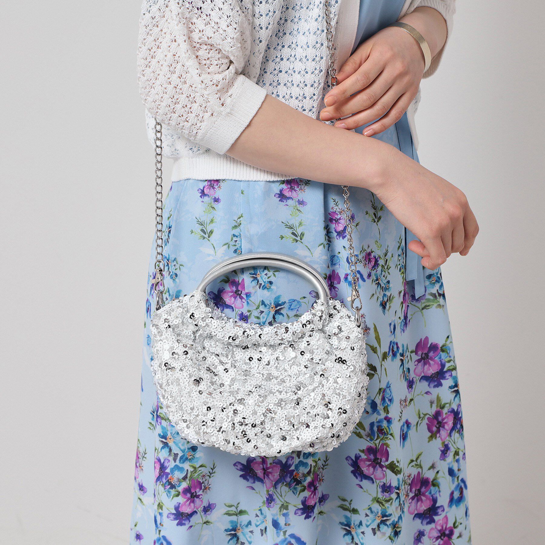 SunaUna「【華やか／スパンコール】丸形バッグ」|トートバッグ|