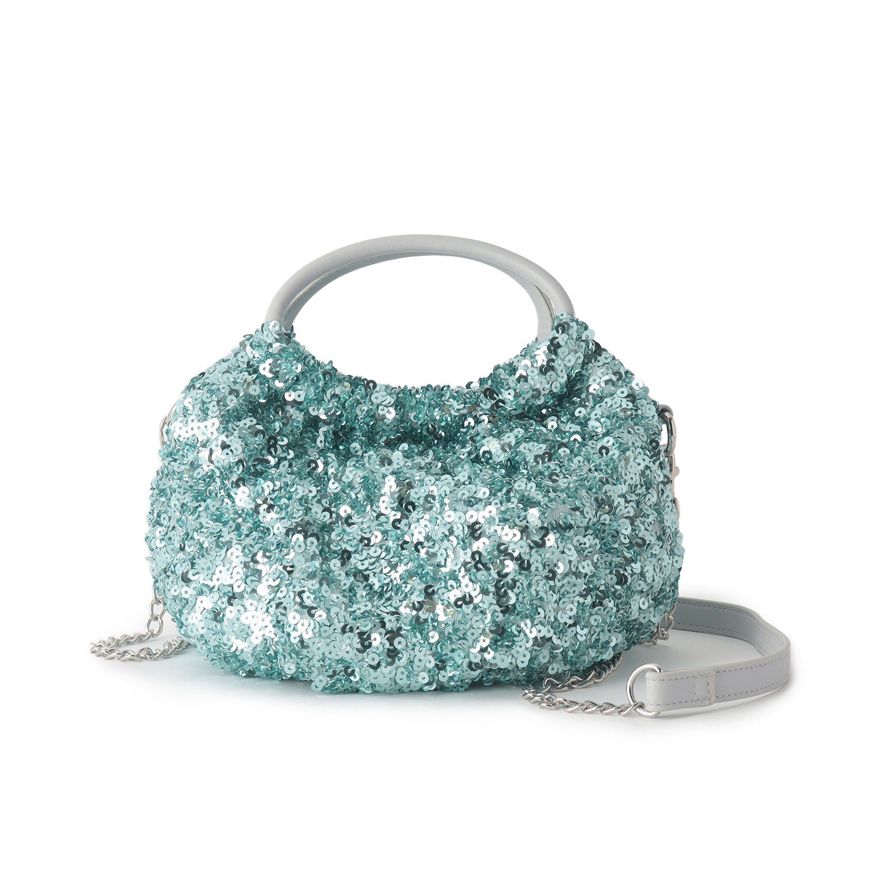 SunaUna「【華やか／スパンコール】丸形バッグ」|トートバッグ|ブルー(091)