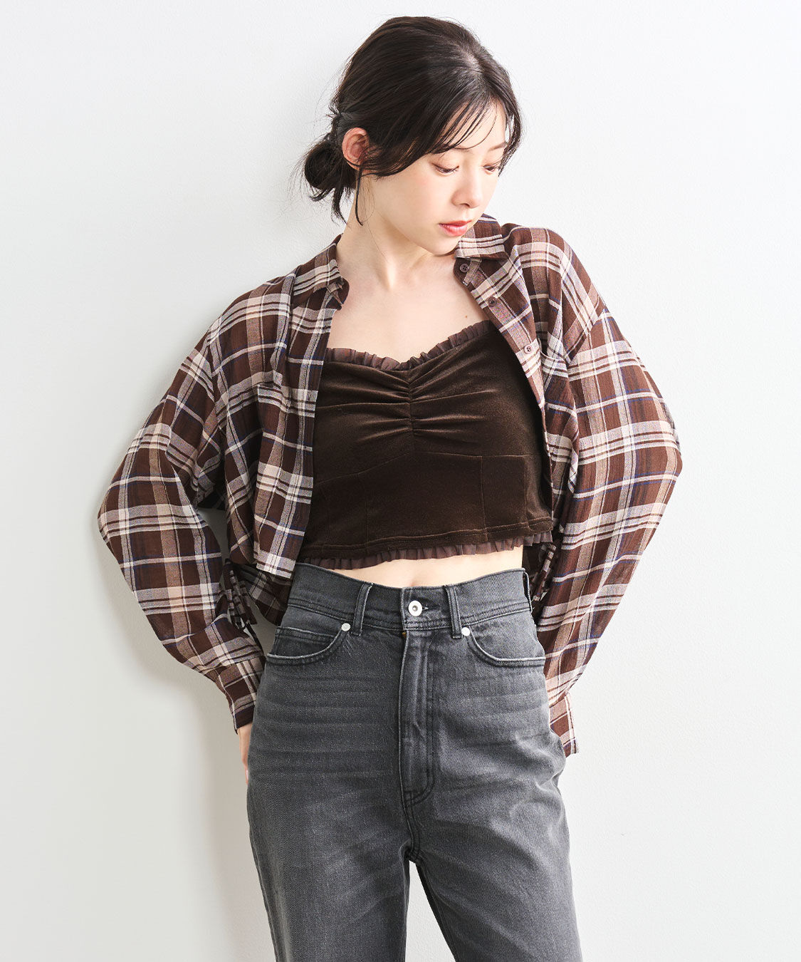 COCO DEAL「ベロアビスチェキャミソール」|キャミソール|