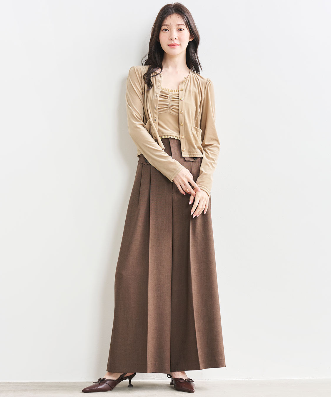 COCO DEAL「ベロアビスチェキャミソール」|キャミソール|