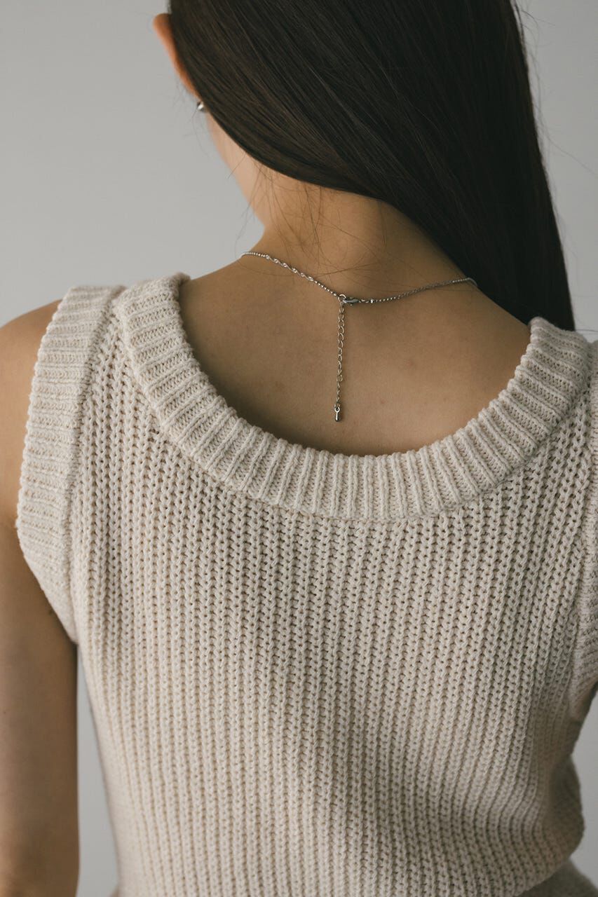 STYLEMIXER「2WAYペプラムニットタンク」|タンクトップ|