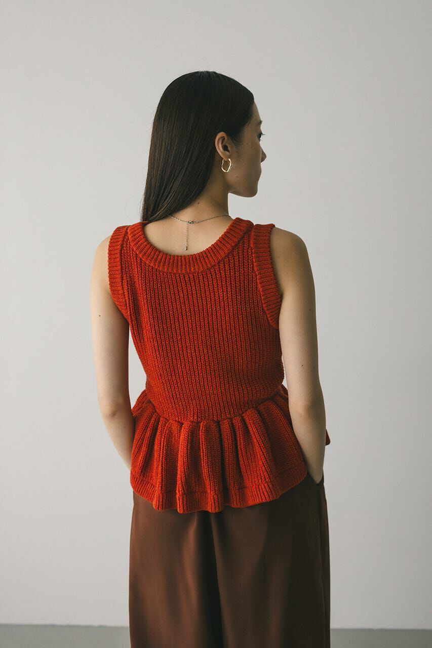 STYLEMIXER「2WAYペプラムニットタンク」|タンクトップ|