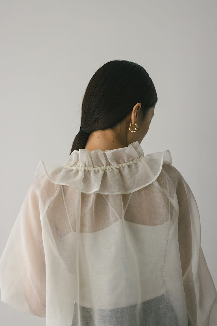 STYLEMIXER「フリルカラーシアーシャツ」|シャツ・ブラウス|
