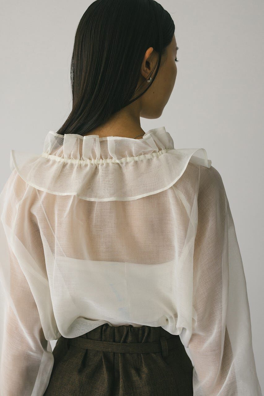 STYLEMIXER「フリルカラーシアーシャツ」|シャツ・ブラウス|