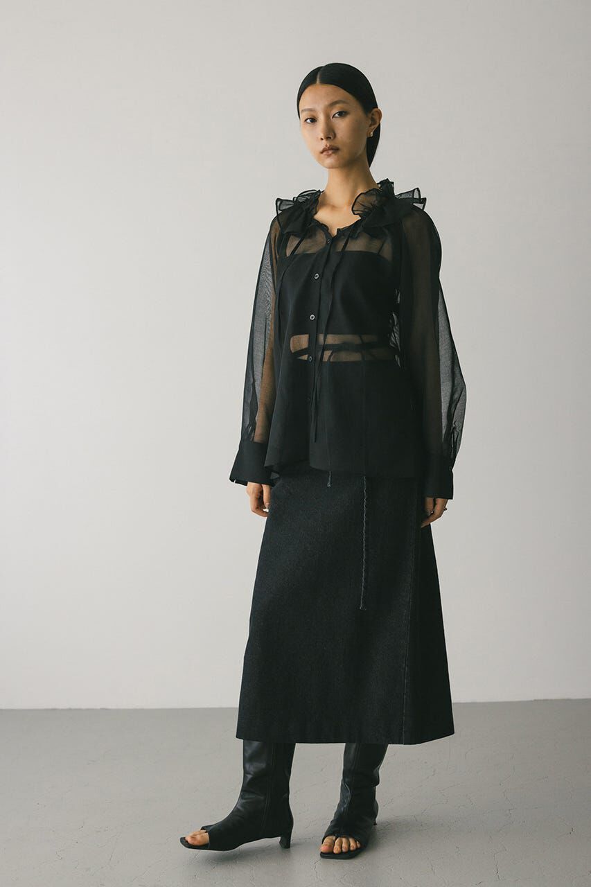 STYLEMIXER「フリルカラーシアーシャツ」|シャツ・ブラウス|