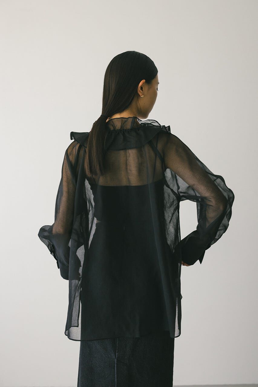 STYLEMIXER「フリルカラーシアーシャツ」|シャツ・ブラウス|