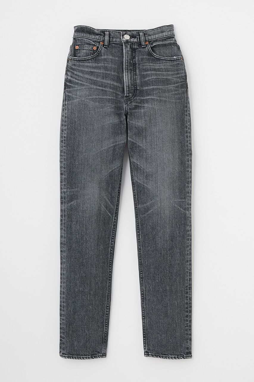 MOUSSY「PLAIN JEANS BLK STRAIGHT SLIM」|デニム|