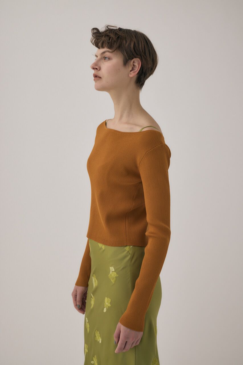 MOUSSY「ﾘｻｲｸﾙﾎﾟﾘｴｽﾃﾙ使用 経年劣化の少ないﾘﾌﾞﾆｯﾄ ｼﾝﾌﾟ  」|ニット・セーター|