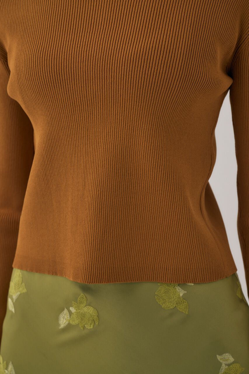 MOUSSY「ﾘｻｲｸﾙﾎﾟﾘｴｽﾃﾙ使用 経年劣化の少ないﾘﾌﾞﾆｯﾄ ｼﾝﾌﾟ  」|ニット・セーター|